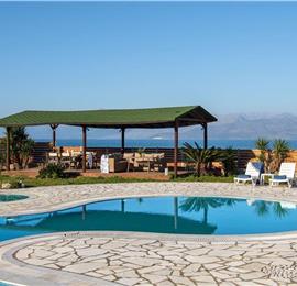 3 bedroom seaside villa with pool & jacuzzi, near Acharavi, sleeps 6